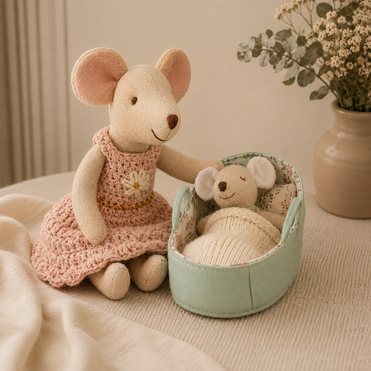 Davorilo Cozy Sleep Basket for 10cm Plush