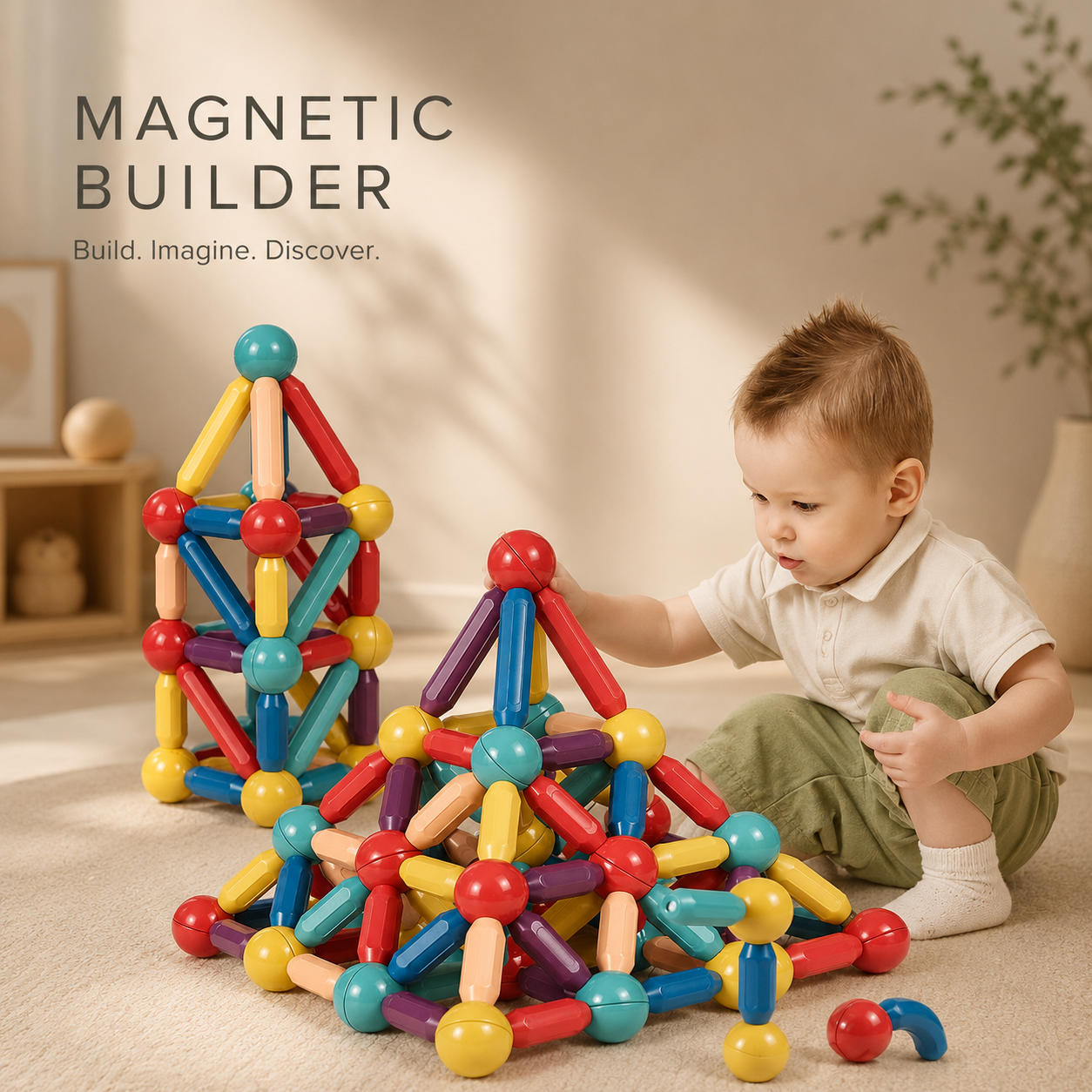 Davorilo Magnetic Building Blocks Educational Toy